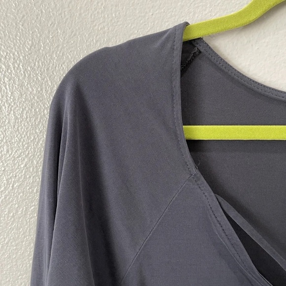 Plus Size 3X Torrid Modal Blend Vintage Black Criss Cross Long Sleeve Top - Picture 2 of 10